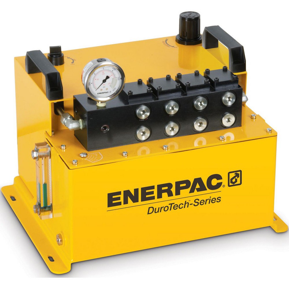 Power Hydraulic Pumps & Jacks; Type: Air Driven Hydraulic Pump ; 1st Stage Pressure Rating: 5280psi ; 2nd Stage Pressure Rating: 5280psi ; Pressure Rating (psi): 5280 ; Oil Capacity: 415 in3 ; Actuation: Air Compressor