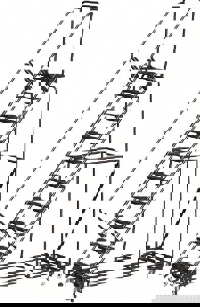 Steel Rolling Ladder: 10 Step