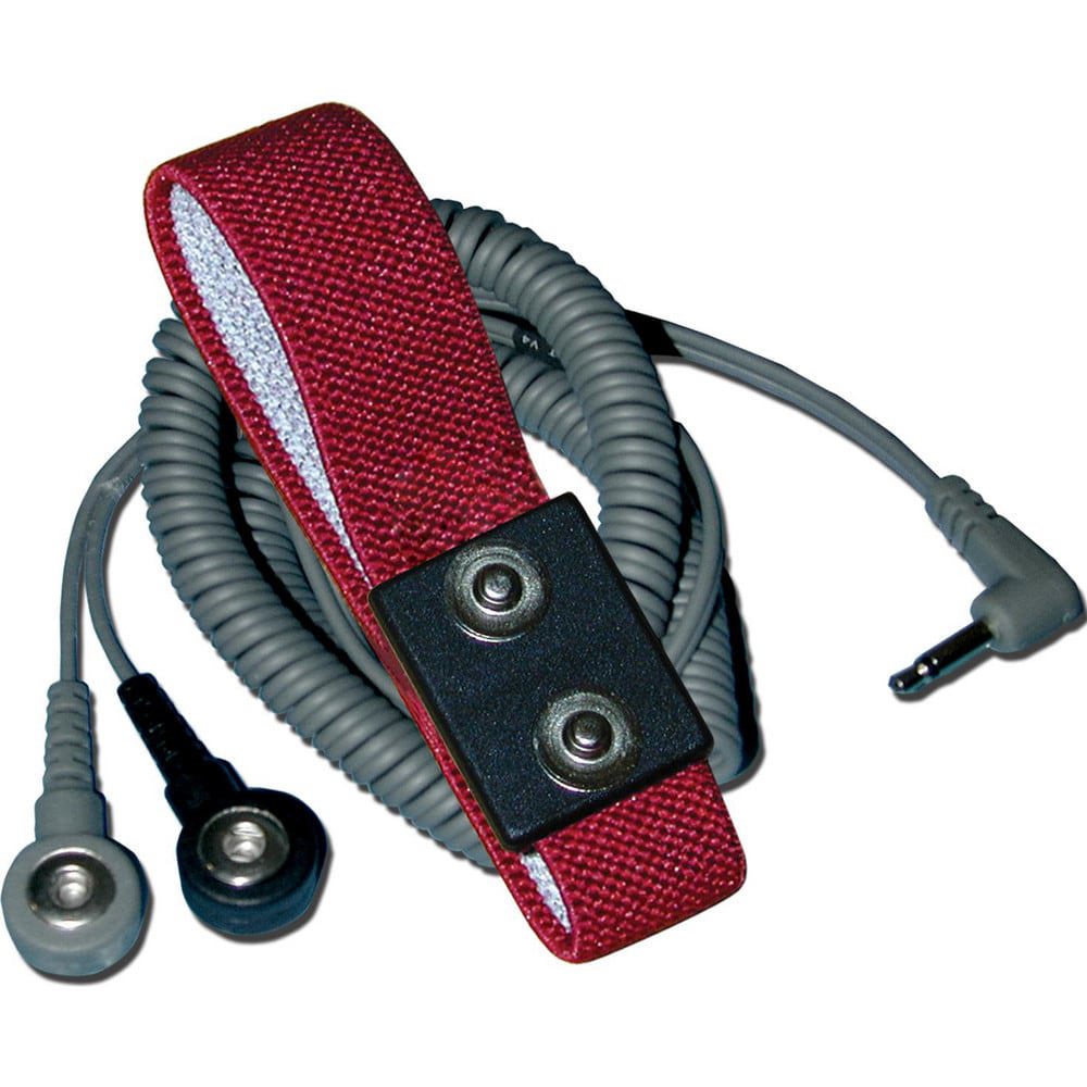 Grounding Wrist Straps; Attachment Method: Snap Lock ; Disposable: No ; Material: Fabric ; Resistor: Yes ; Grounding Cord Included: Yes ; Cord Length: 6