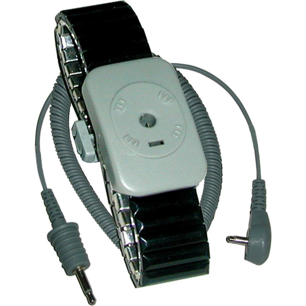 Grounding Wrist Straps; Attachment Method: Snap Lock ; Disposable: No ; Material: Metal ; Resistor: Yes ; Grounding Cord Included: Yes ; Cord Length: 5