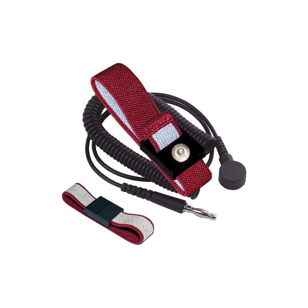 Grounding Wrist Straps; Attachment Method: Snap Lock ; Disposable: No ; Material: Fabric ; Resistor: Yes ; Grounding Cord Included: Yes ; Cord Length: 12