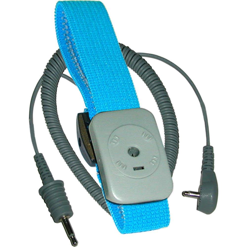 Grounding Wrist Straps; Attachment Method: Snap Lock ; Disposable: No ; Material: Fabric ; Resistor: Yes ; Grounding Cord Included: Yes ; Cord Length: 10