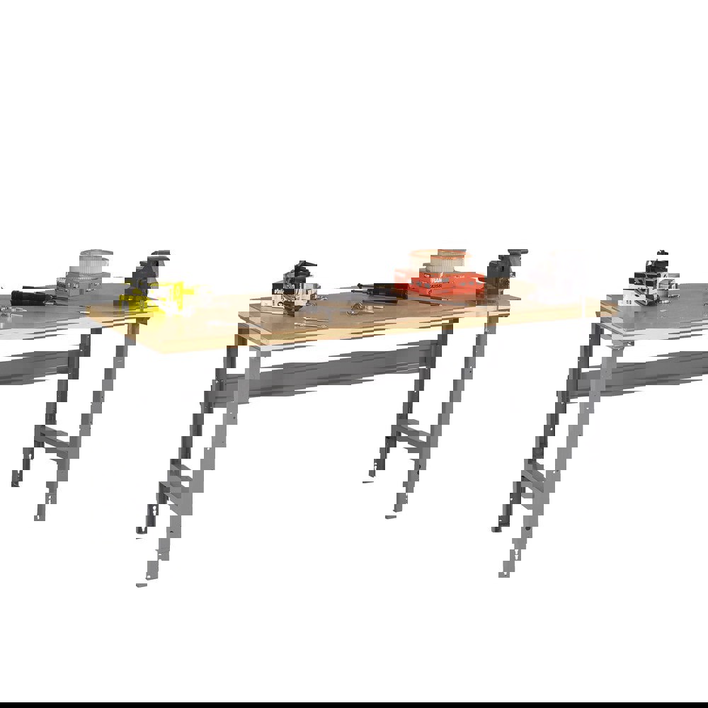 Stationary Adjustable Height Workbench: Medium Gray