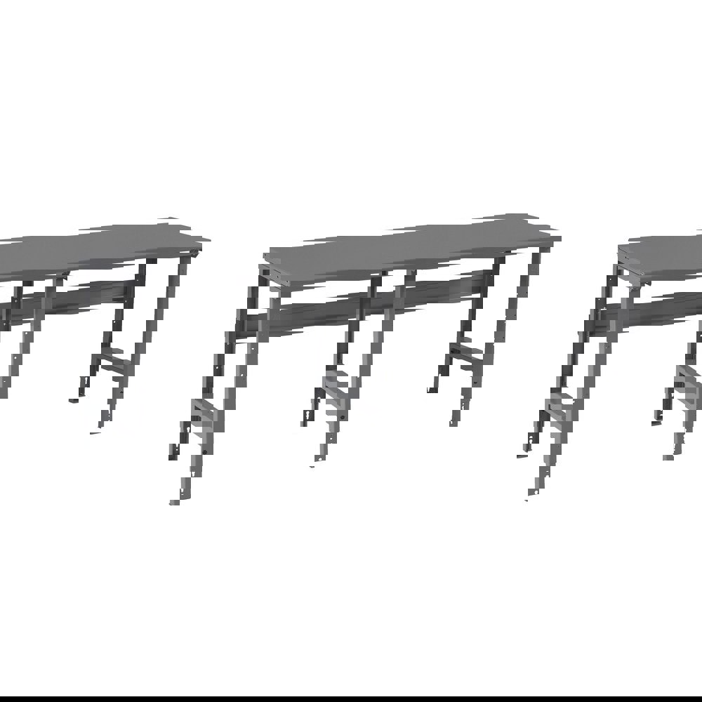 Stationary Adjustable Height Workbench: Medium Gray
