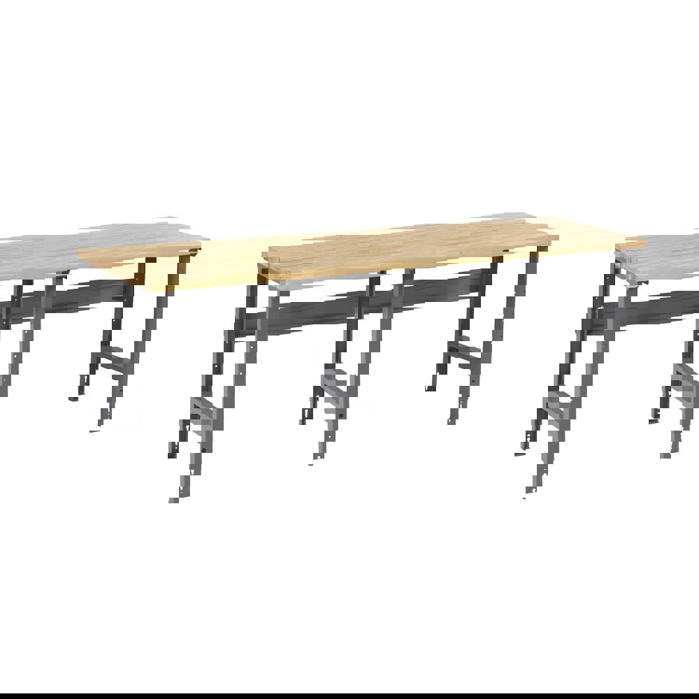 Stationary Adjustable Height Workbench: Medium Gray