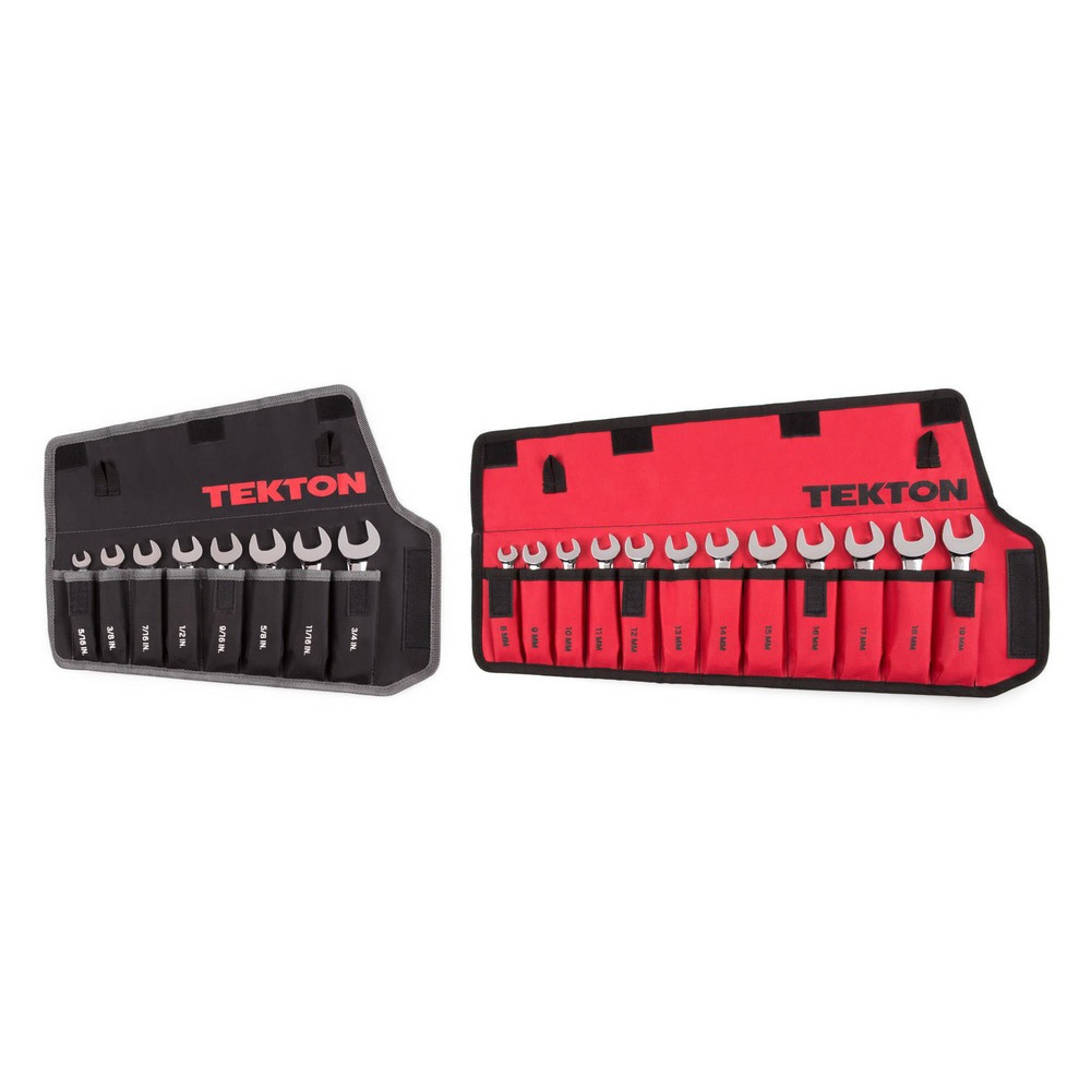 20-pc. Stubby Combination Wrench Set (5/16-3/4 in., 8-19 mm) Pouches