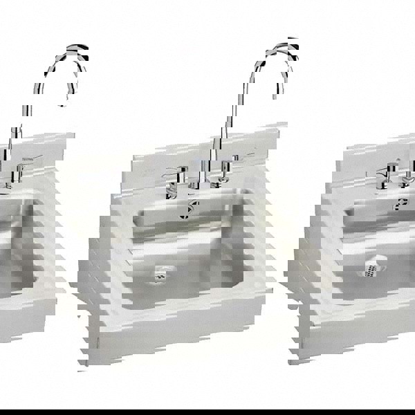 Lavatory Sink: Wall-Hung Mount, 304 Stainless Steel