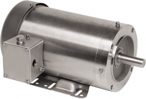 Three Phase Premium Efficient AC Motor: C-Face with Base & TEFC Enclosure