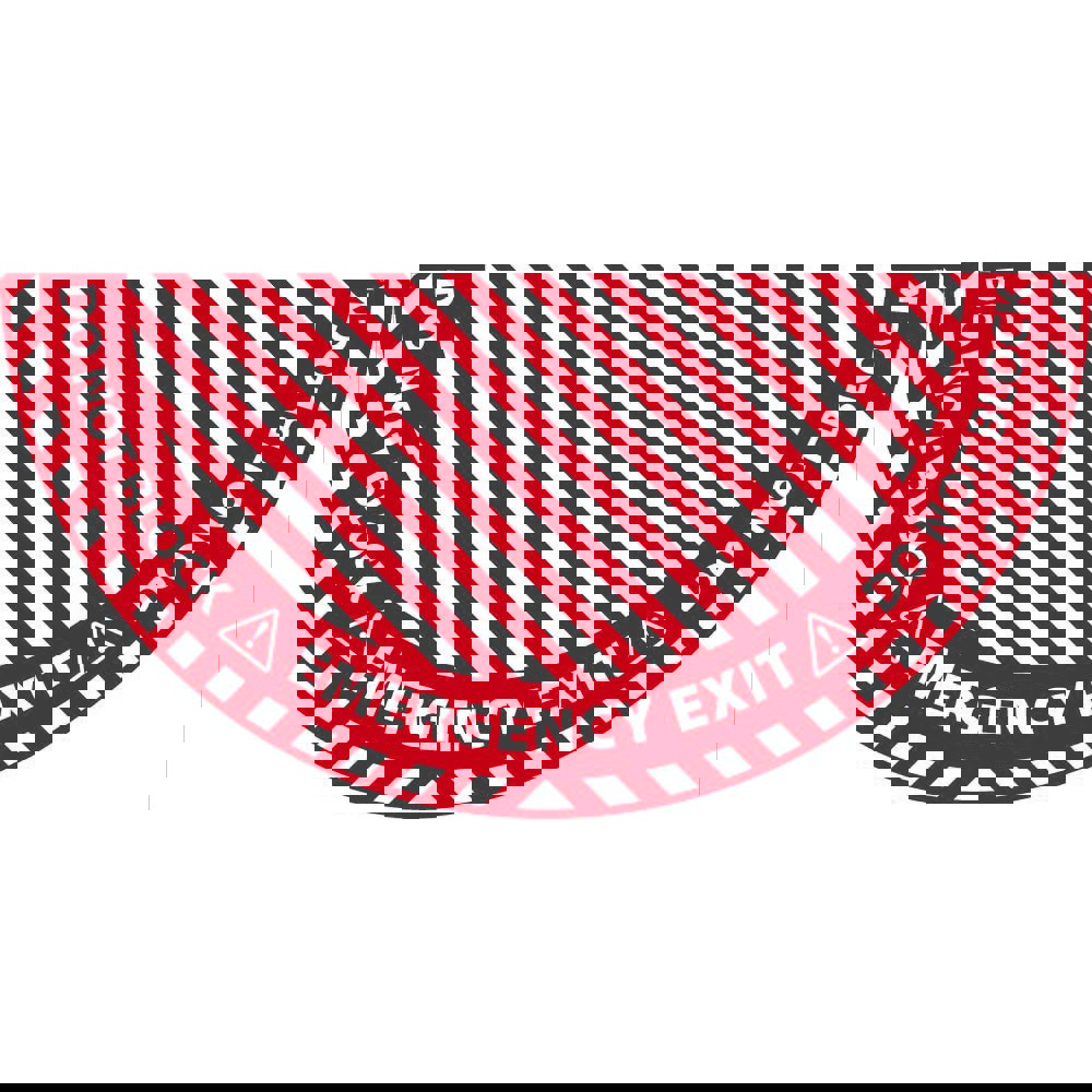 Exit, Entrance & Directional Adhesive Backed Floor Sign: Semi Round, ''EMERGENCY EXIT, DO NOT BLOCK''