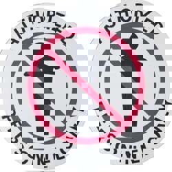 Security & Admittance Adhesive Backed Floor Sign: Round, Vinyl, ''AUTHORIZED PERSONNEL ONLY''