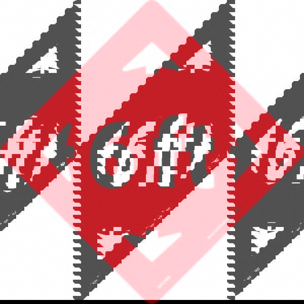 Entrance & Directional & Exit Adhesive Backed Floor Sign: Diamond, Vinyl, ''6 FT''