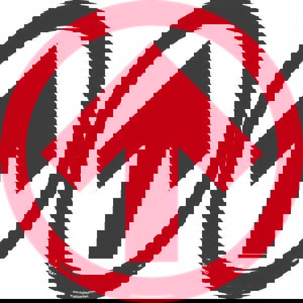 Entrance & Directional & Exit Adhesive Backed Floor Sign: Round, Vinyl, ''Blank''