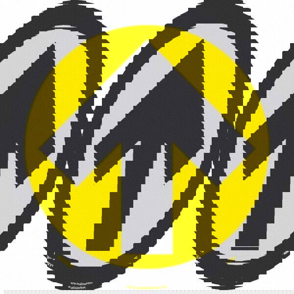 Entrance & Directional & Exit Adhesive Backed Floor Sign: Round, Vinyl, ''Blank''