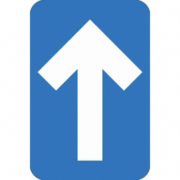 Entrance & Directional & Exit Adhesive Backed Floor Sign: Rectangle, Vinyl, ''Blank''