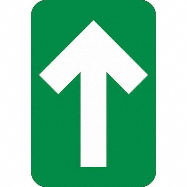 Entrance & Directional & Exit Adhesive Backed Floor Sign: Rectangle, Vinyl, ''Blank''