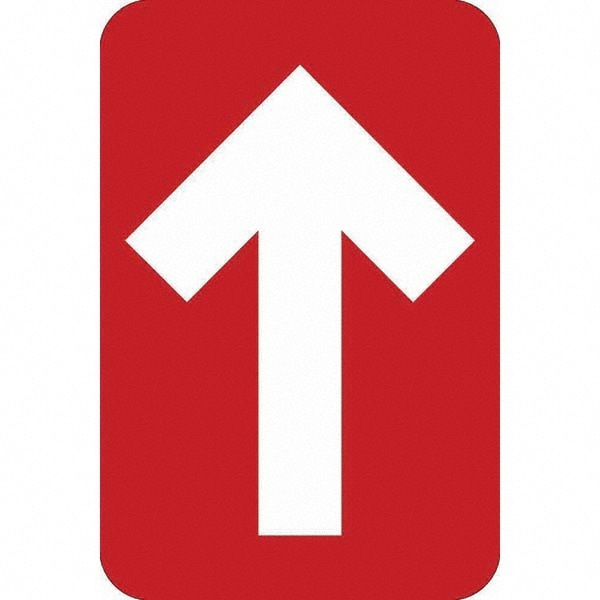 Entrance & Directional & Exit Adhesive Backed Floor Sign: Rectangle, Vinyl, ''Blank''