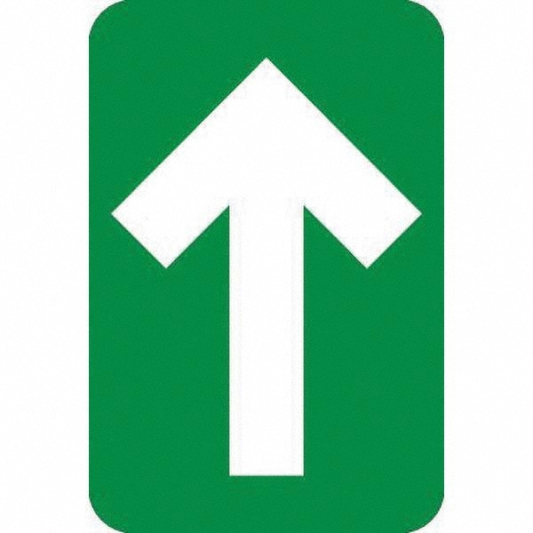 Entrance & Directional & Exit Adhesive Backed Floor Sign: Rectangle, Vinyl, ''Blank''