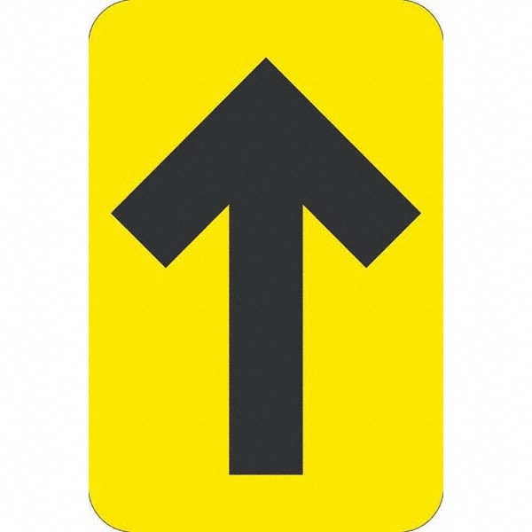 Entrance & Directional & Exit Adhesive Backed Floor Sign: Rectangle, Vinyl, ''Blank''