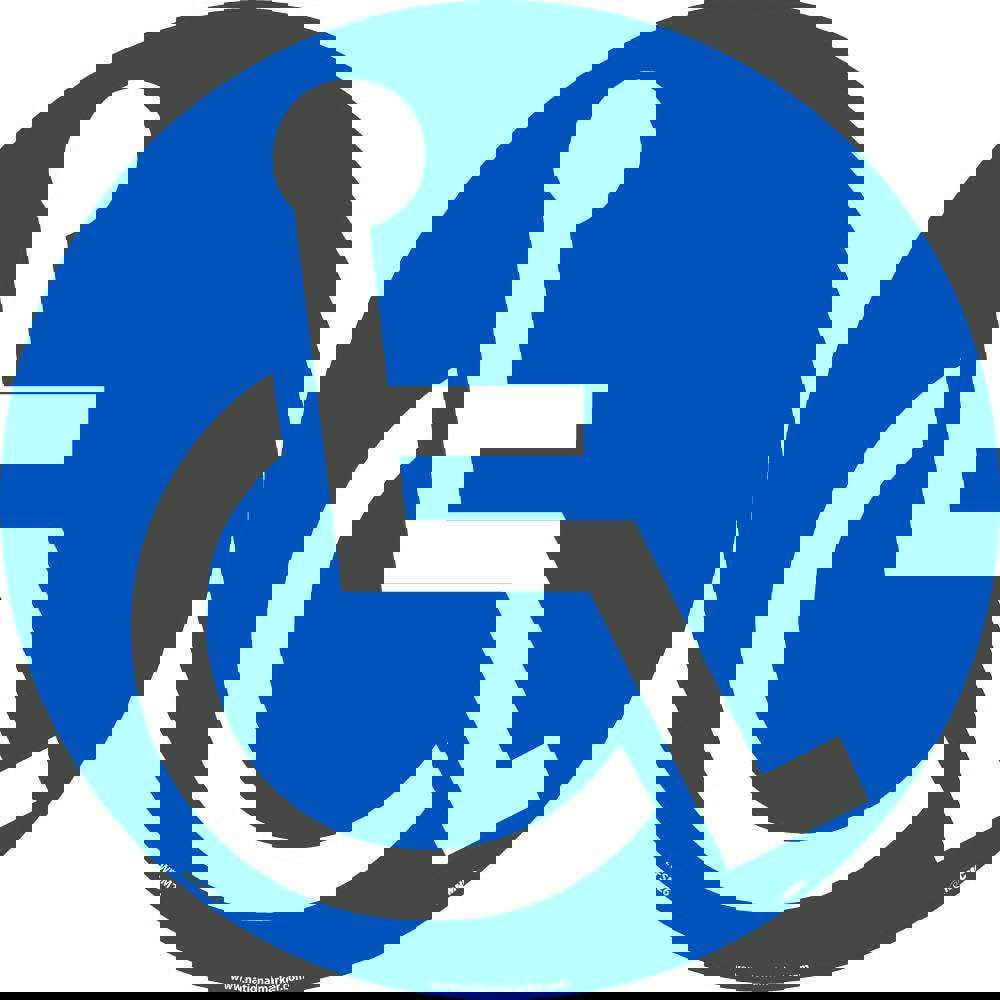 Restroom, Janitorial & Housekeeping Adhesive Backed Floor Sign: Round, ''Wheelchair Symbol''