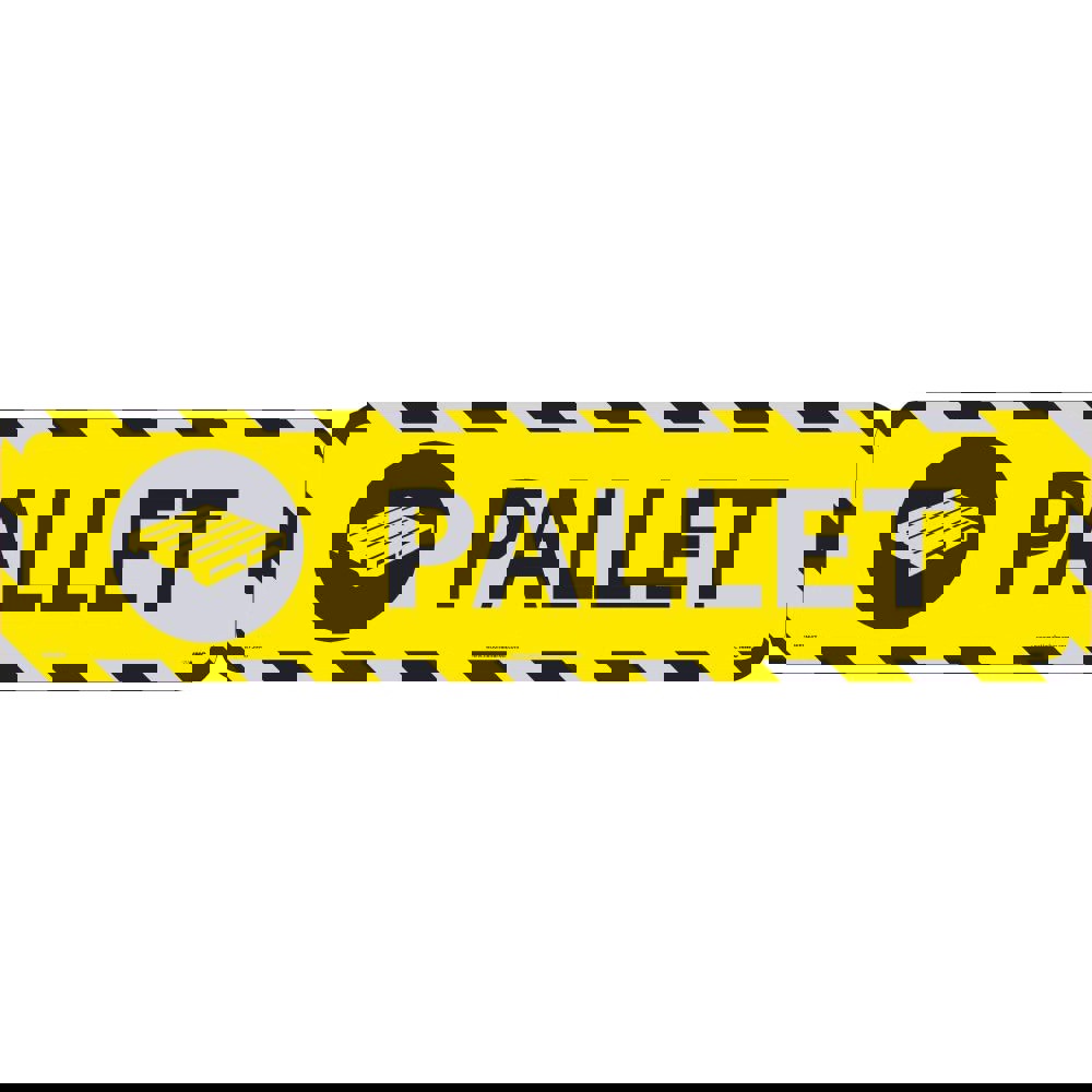 Restroom, Janitorial & Housekeeping Adhesive Backed Floor Sign: Rectangle, ''Pallet''