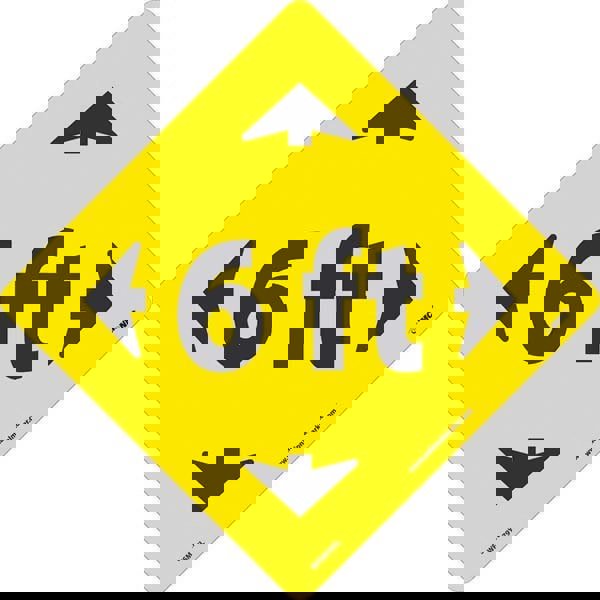 COVID-19 Adhesive Backed Floor Sign: Rectangle & Square, Vinyl, ''6 Ft''