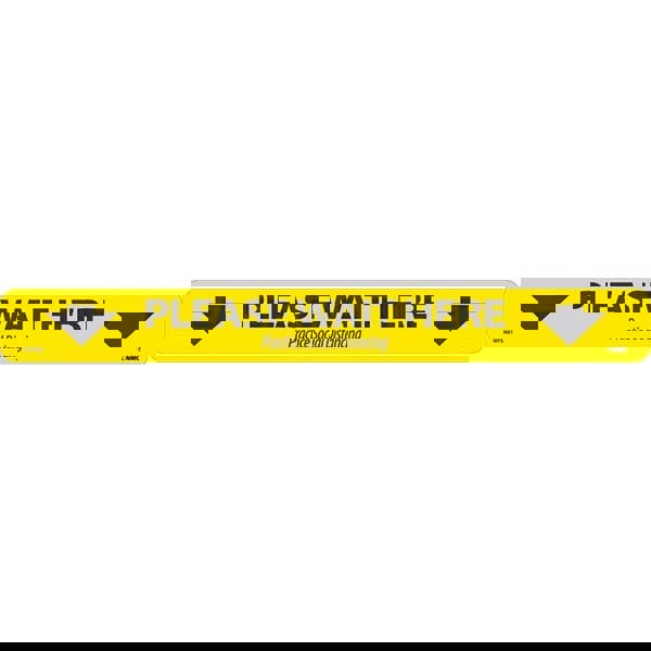 COVID-19 Adhesive Backed Floor Sign: Rectangle & Square, Vinyl, ''Please Wait Here Practice Social Distancing''