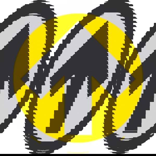 COVID-19 Adhesive Backed Floor Sign: Circle & Oval, Vinyl, ''Arrow Graphic''