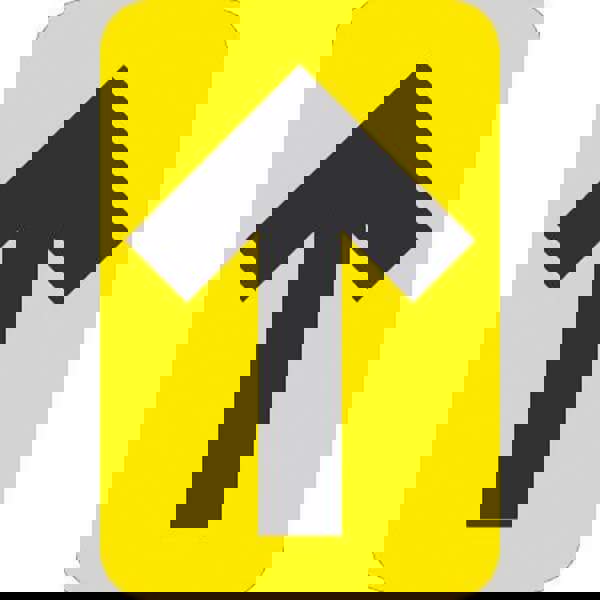 COVID-19 Adhesive Backed Floor Sign: Rectangle & Square, Vinyl, ''Arrow Graphic''