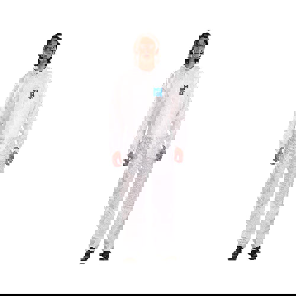 Disposable & Chemical Resistant Coveralls; Garment Style: Coveralls ; Size: 3X-Large ; Material: SMS ; Closure Type: 2-Way Zipper with Storm Flap ; Cuff Style: Elastic with Thumb-loop ; Ankle Style: Elastic