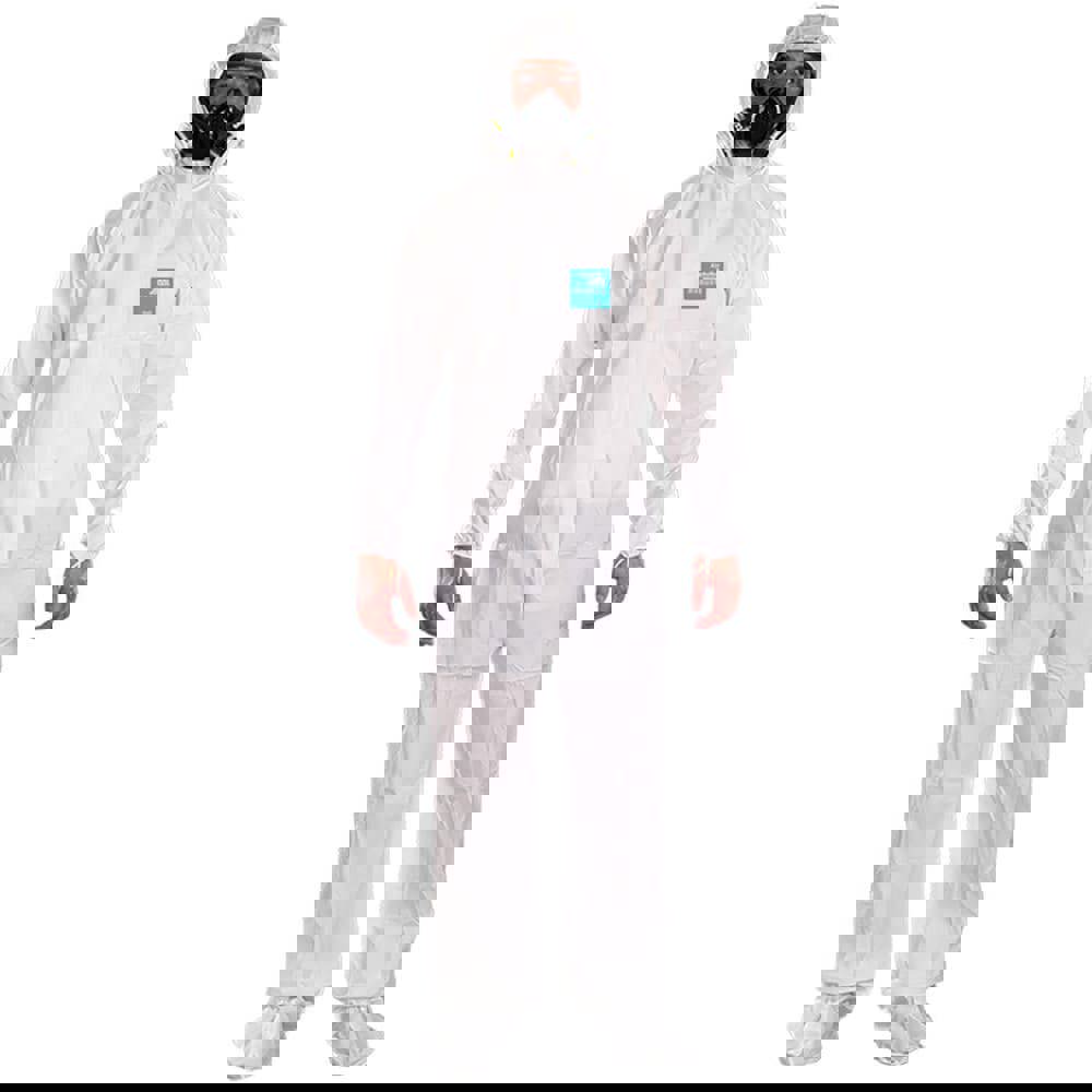 Disposable & Chemical Resistant Coveralls; Garment Style: Coveralls ; Size: 7X-Large ; Material: Microporous Polyethylene Laminate Non-Woven ; Closure Type: 2-Way Zipper with Storm Flap ; Number Of Pockets: 0.000 ; Cuff Style: Elastic with Thumb-loop