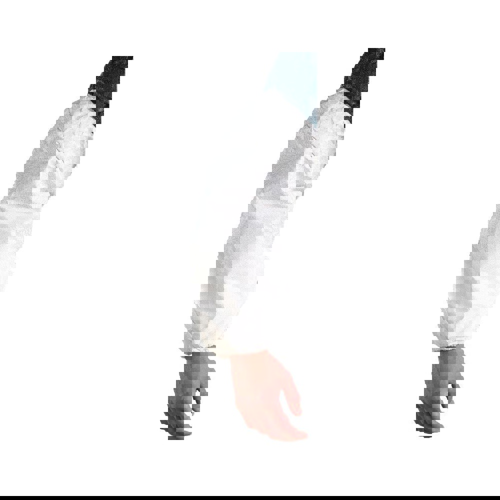 Chemical-Resistant Sleeve: Size Universal, Microporous Polyethylene Laminate Non-Woven, White