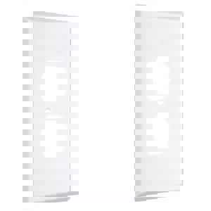 JMBO MTL SGL GANG DUP WALL PLT WHIT