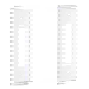 JMBO SGL GANG DECO WALL PLT WHIT