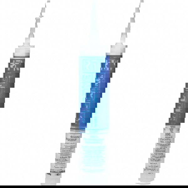 Sealant: 10 oz Tube, White, RTV Silicone