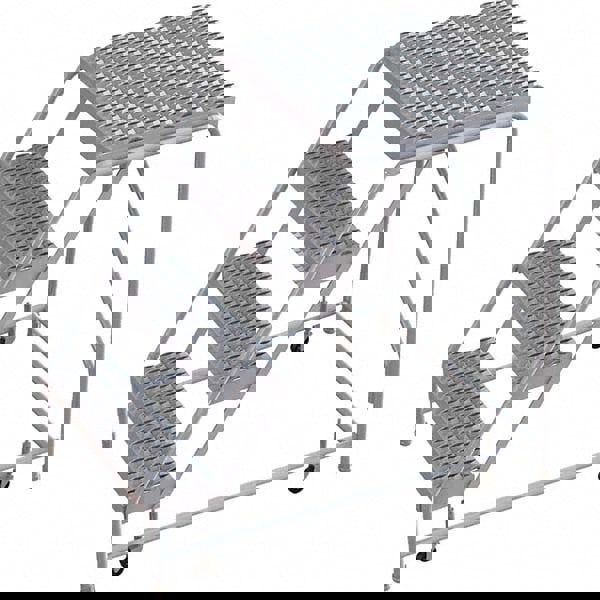 Aluminum Rolling Ladder: 4 Step