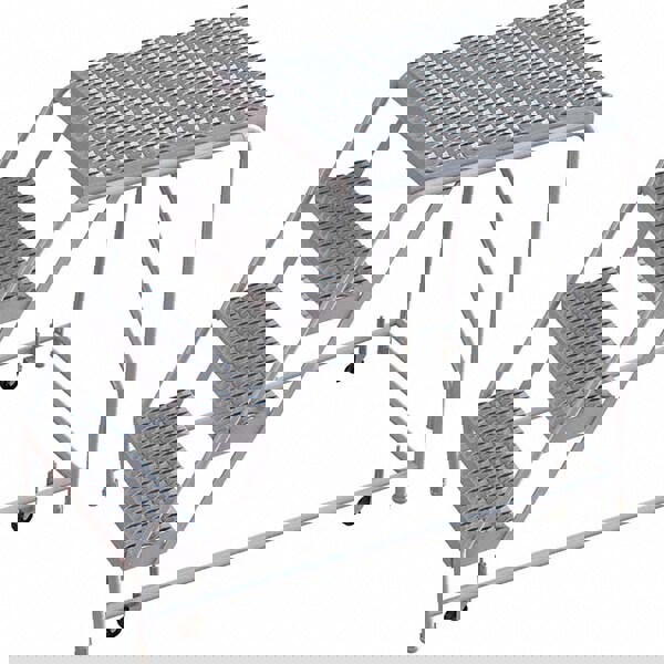 Aluminum Rolling Ladder: 4 Step