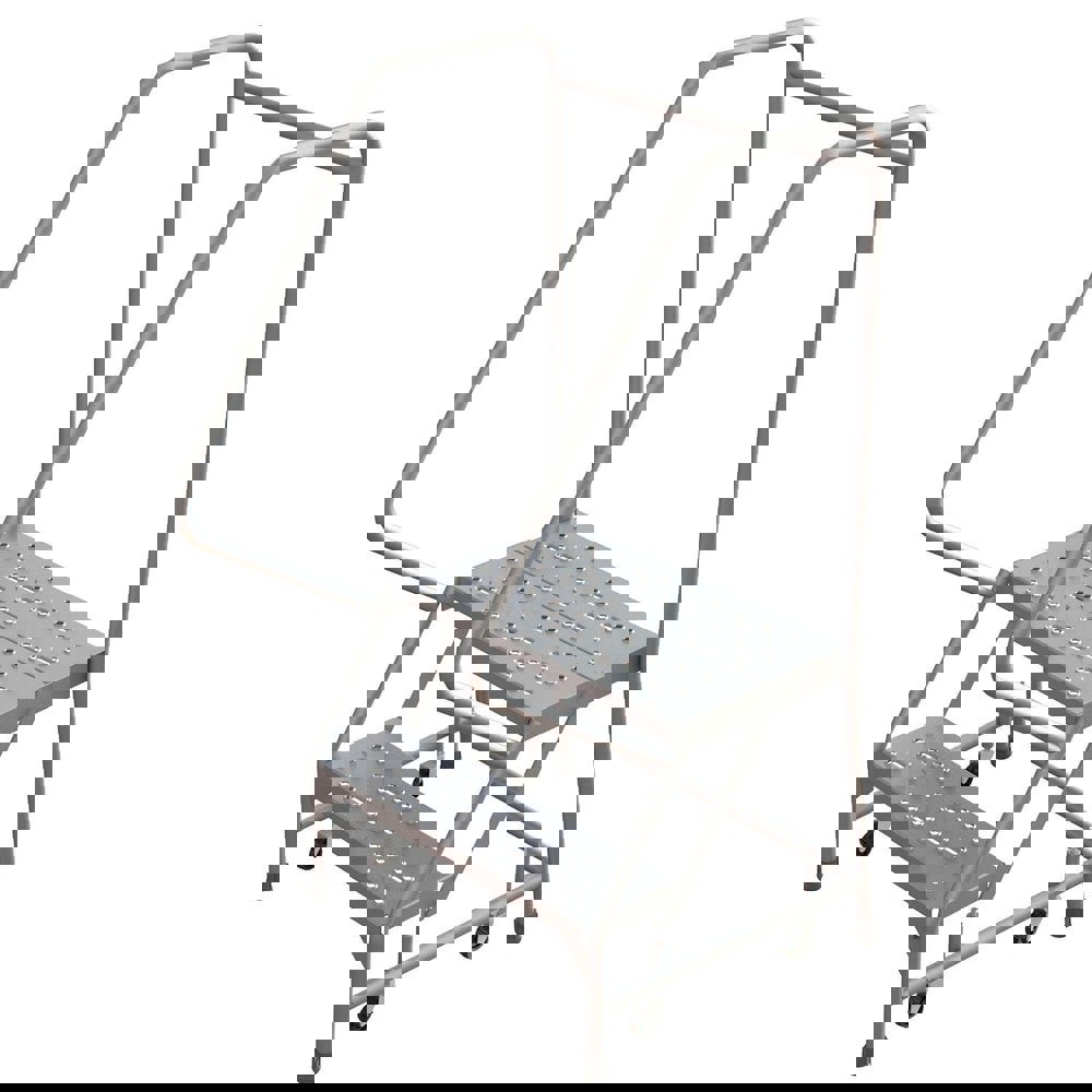 2-Step Aluminum Step Ladder: 350 lb Capacity, 4' 4