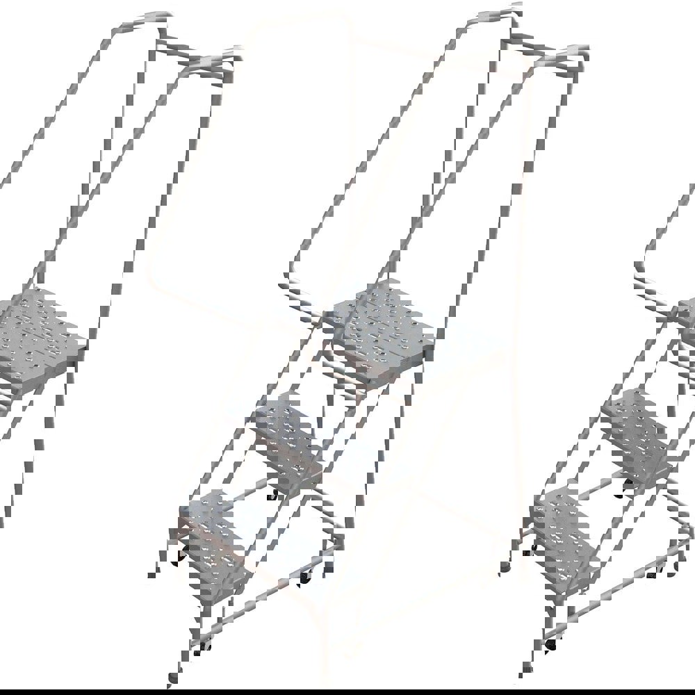 3-Step Aluminum Step Ladder: 350 lb Capacity, 5'2