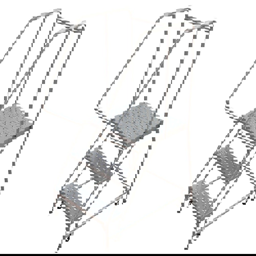 3-Step Aluminum Step Ladder: 350 lb Capacity, 5'2