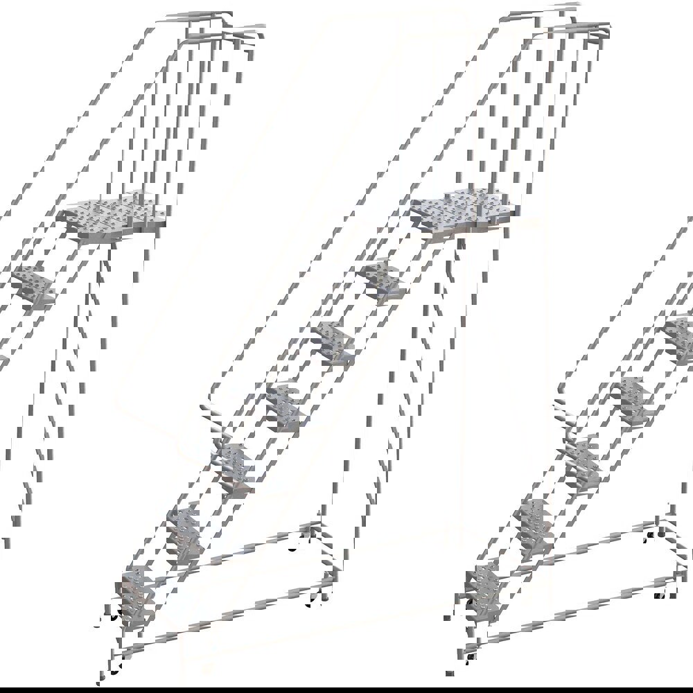 7-Step Aluminum Step Ladder: 350 lb Capacity, 8'6