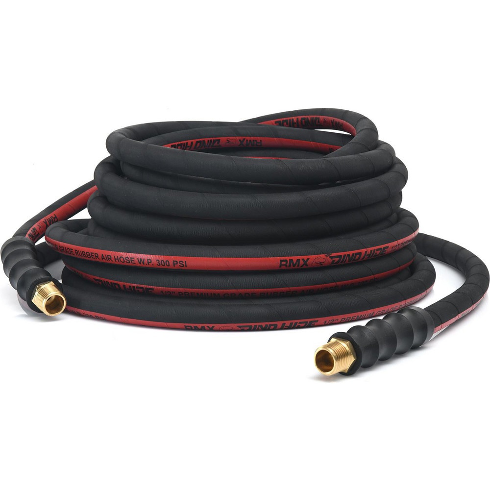 Air & Multi-Purpose Hose; Hose Type: Multipurpose Air Hose ; Length Ft. (Feet): 100 ; Type: Rubber Air Hose ; Color: Black; Red ; Material: Rubber ; Inside Diameter (Inch): 1/2