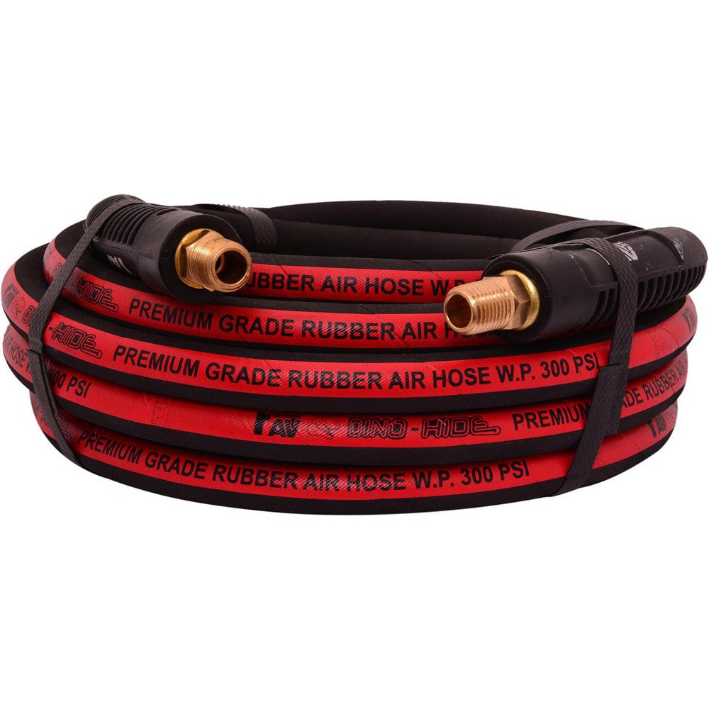 Air & Multi-Purpose Hose; Hose Type: Multipurpose Air Hose ; Length Ft. (Feet): 25 ; Type: Rubber Air Hose ; Color: Black; Red ; Material: Rubber ; Inside Diameter (Inch): 3/8