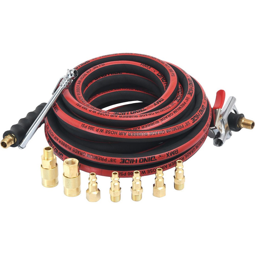 Air & Multi-Purpose Hose; Hose Type: Multipurpose Air Hose ; Length Ft. (Feet): 25 ; Type: Rubber Air Hose ; Color: Black; Red ; Material: Rubber ; Inside Diameter (Inch): 3/8
