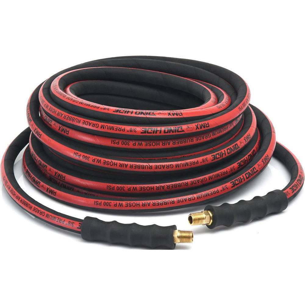 Air & Multi-Purpose Hose; Hose Type: Multipurpose Air Hose ; Length Ft. (Feet): 50 ; Type: Rubber Air Hose ; Color: Black; Red ; Material: Rubber ; Inside Diameter (Inch): 3/8