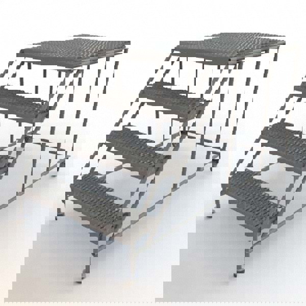 Steel Rolling Ladder: 4 Step