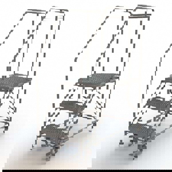 Steel Rolling Ladder: 3 Step