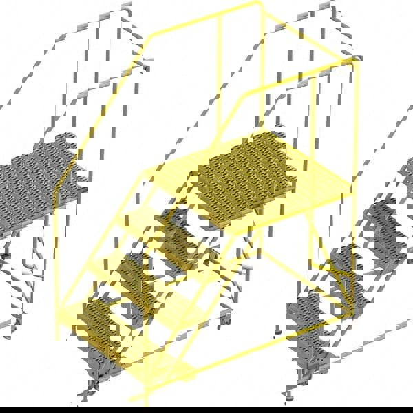 Steel Rolling Ladder: 4 Step