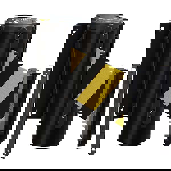 Wall-Mount Retractable Belt Barrier: Black