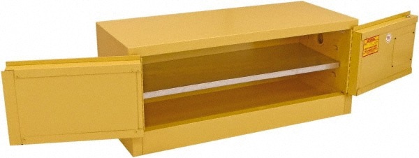 Stackable Cabinet: Self-Closing, 1 Shelf, Yellow