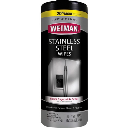 WIPES,STAINLESS STL,30CT